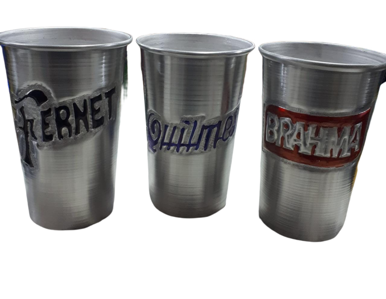 ALE.VASOS 1L ALUMINIO CINCELADOS 16CM MARCAS PINTADOS