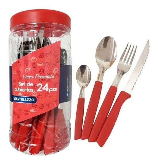 SIENA SET X24 E/FRASCO ROJO MARTINAZZO       M205248 CUBIERTOS