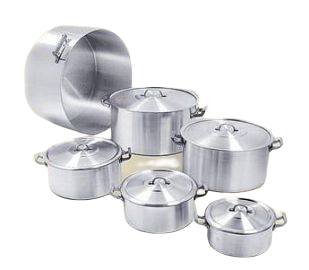 FIAMAJ CACEROLAS ALUMINIO RECTA N26(11626)   OLLAS C/MANIJA C/TAPA 27X11CM 6.8L