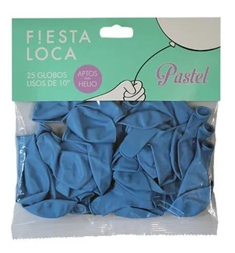 FIESTA LOCA GLOBOS 10P. CELESTE PASTEL X25