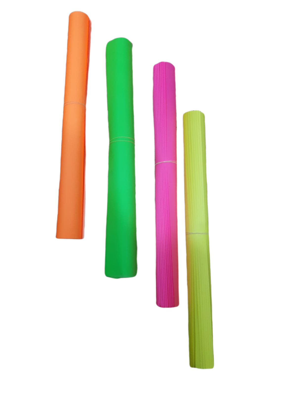 MIL28 CARTULINAS COLOR FLUOR X10 -C10F-      AMARILLO-VERDE-NARANJA-ROSA FLUOR