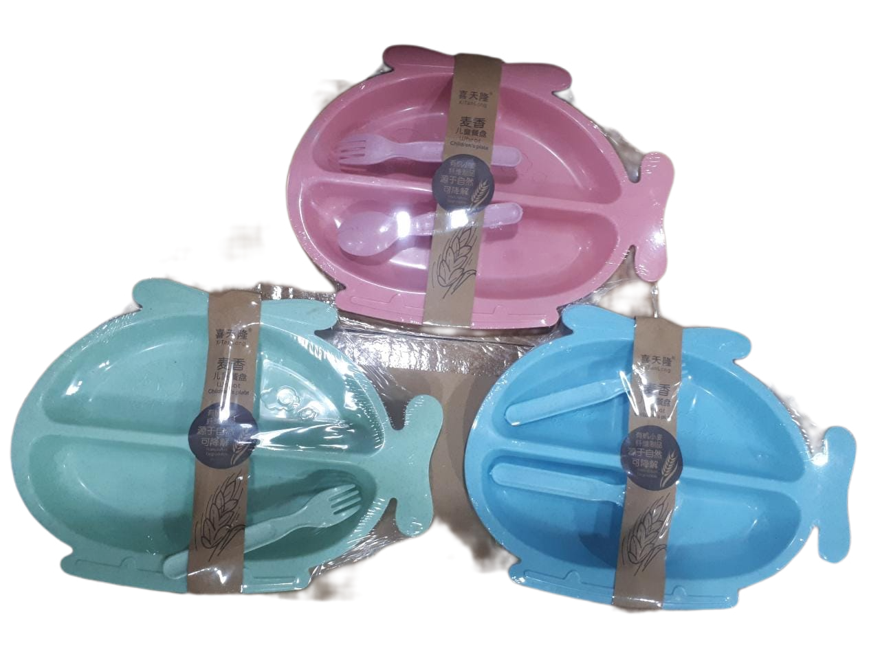 KK PLATOS 4 DIVISIONES 230381 PLASTICOS      CUBIERTOS TENEDORES CUCHARAS CUCHILLOS P/BEBE