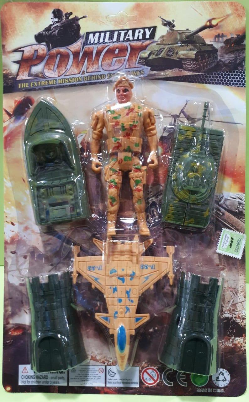 KK SOLDADOS + TANQUE + AVIONES MILITAR E/BL  SD22710 30X19CM