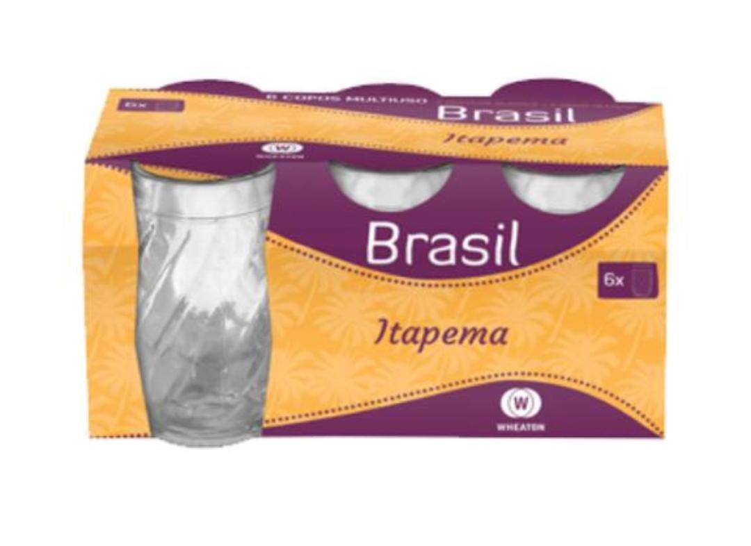 EN.VASOS DE VIDRIO PACK X6U ITAPEMA 0030