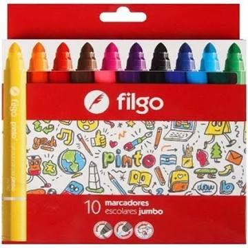 FILGO MARCADORES JUMBO GRUESO X10 COLORES    CMJ-E 10-SUR