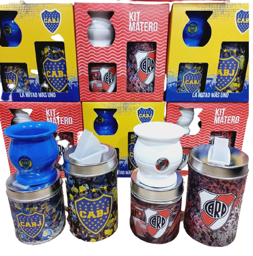 ELE.MATES+2 LATAS LITOGRAFIADA BOCA-RIVER E/CCAJA CAM01/40984F