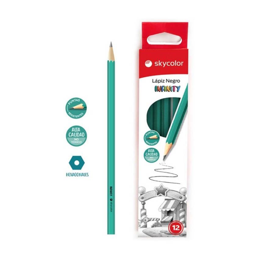 SKY LAPIZ NEGRO LARGOS X12 JJ301303 CAJA     LAPICES