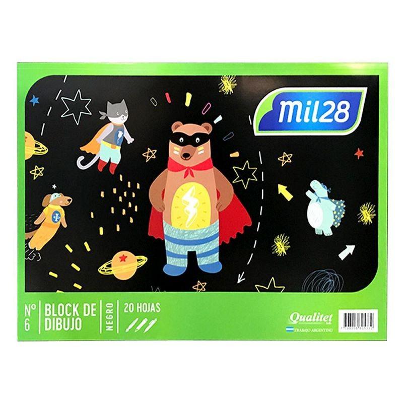 MIL28 BLOCK DE DIBUJO N.6 NEGRO