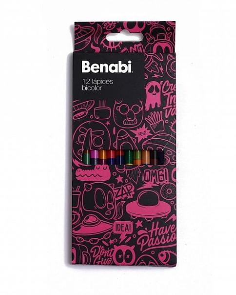 BEN.LAPIZ COLORES X12 BICOLOR BNB-25587      LAPICES