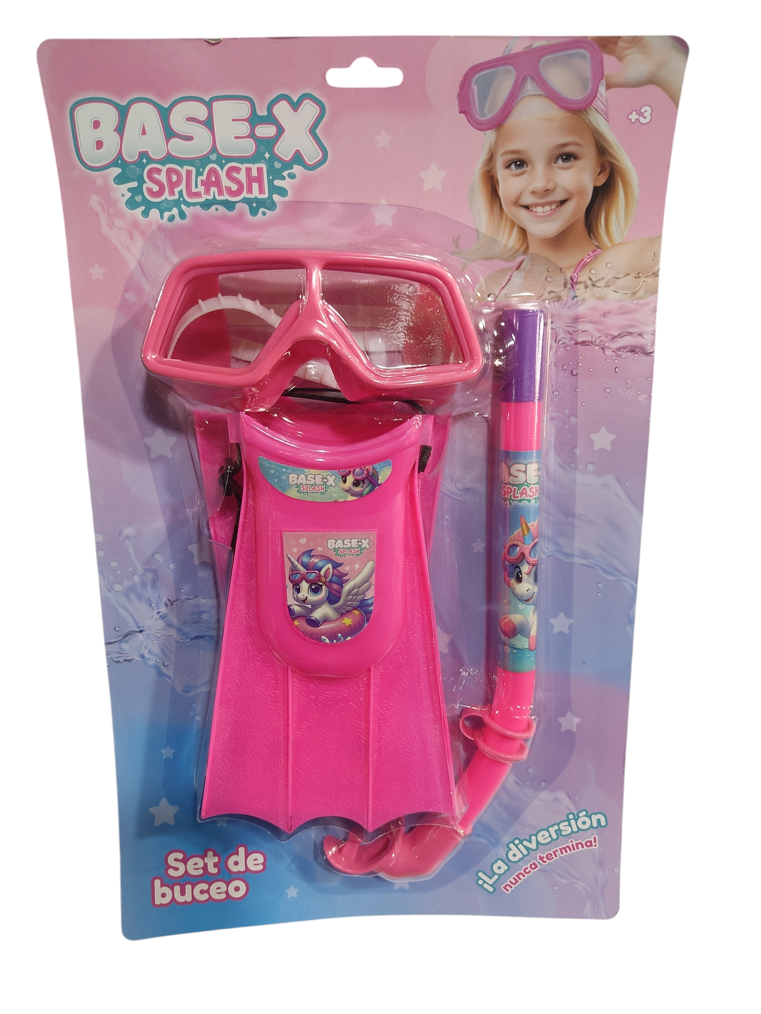 SB.SET DE BUCEO NENA E/BL 75142 42X26X5CM ANTIPARRAS PATAS DE RANA SNORKEL