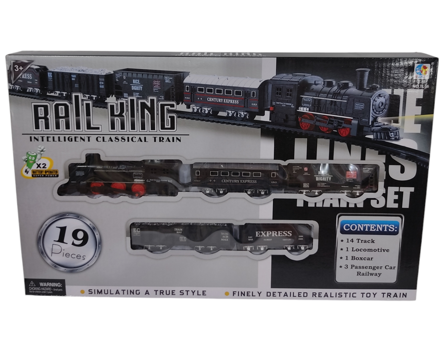 KK TRENES + PISTAS 19PCS E/CAJA SD11386 LOCOMOTORAS C/LUZ