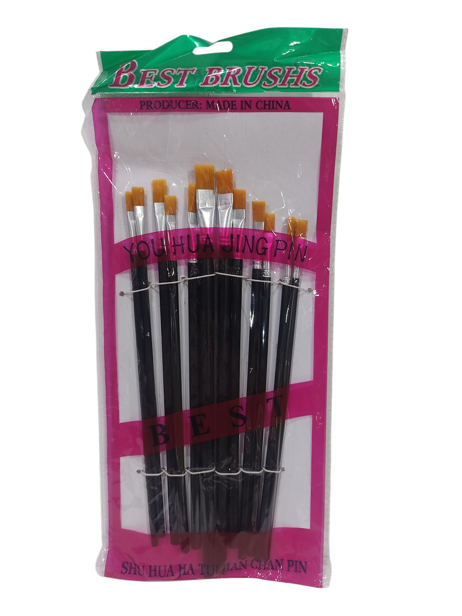 J.PINCELES GDE X12 CHATOS E/BOL S-6176-8     M/MADERA -555209- ARTISTICA