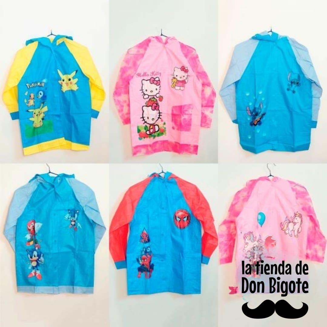 J.PILOTOS DE LLUVIA INFANTIL CAPAS A-189-30  TALLES M(42CM)-L(45CM)-XL(48CM) SISA