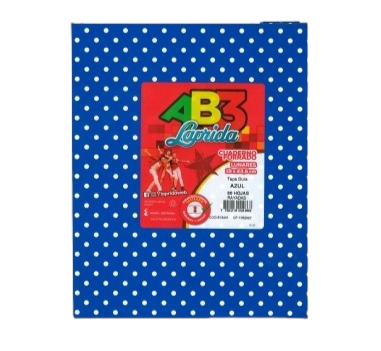 CUADERNO LAP.LUN.R AB3 X50H.AZUL RAYADO LUNARES 19X23CM