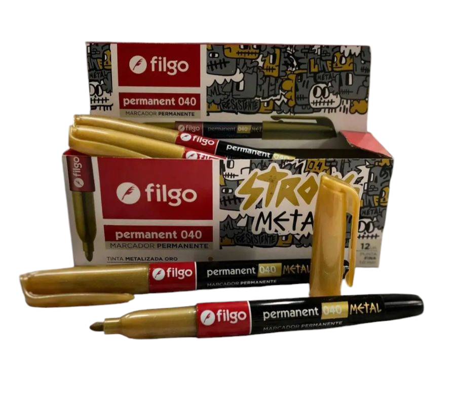 FILGO MARCADORES PERM. ORO METAL 040