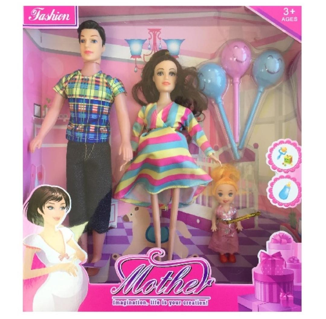 KK MUñECAS EMBARAZADAS+KEN+HIJA E/CAJA  SD21225
