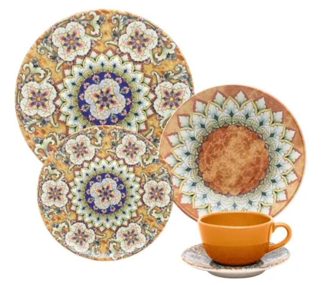 MERC.SET DE VAJILLAS 30PIEZAS CASTELLO AW305607 /6TAZAS+PLATO/6PLATOSPLAYO-6HONDOS-6POSTRE
