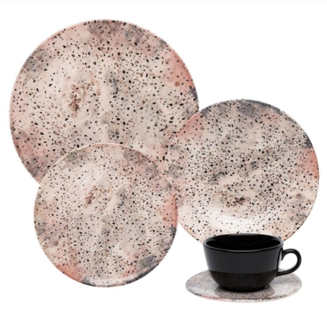 MERC.SET DE VAJILLAS 30PIEZAS TERRAZO AW305602 -6TAZAS+PLATOS/6PLATOSHONDO-6PLAYOS-6POSTRE