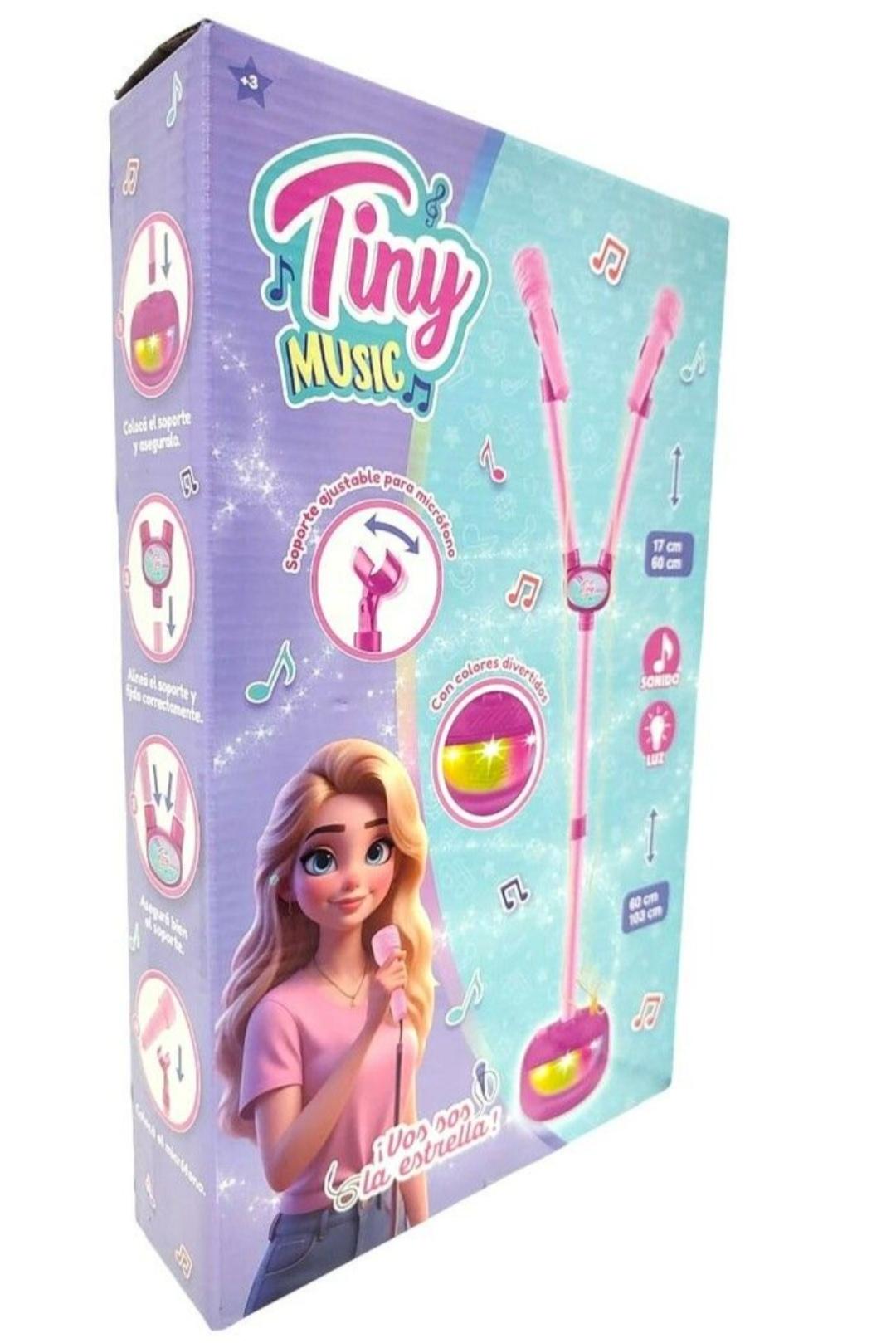 SB.MICROFONOS TINY DOBLE C/LUZ E/CAJA   C/PIE 55967