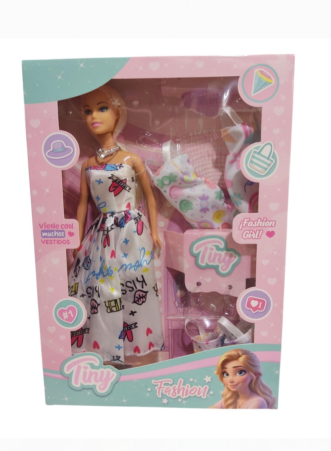 SB.MUñECAS TINY + VESTIDOS ACC E/CAJA    33X23X5CM 53398