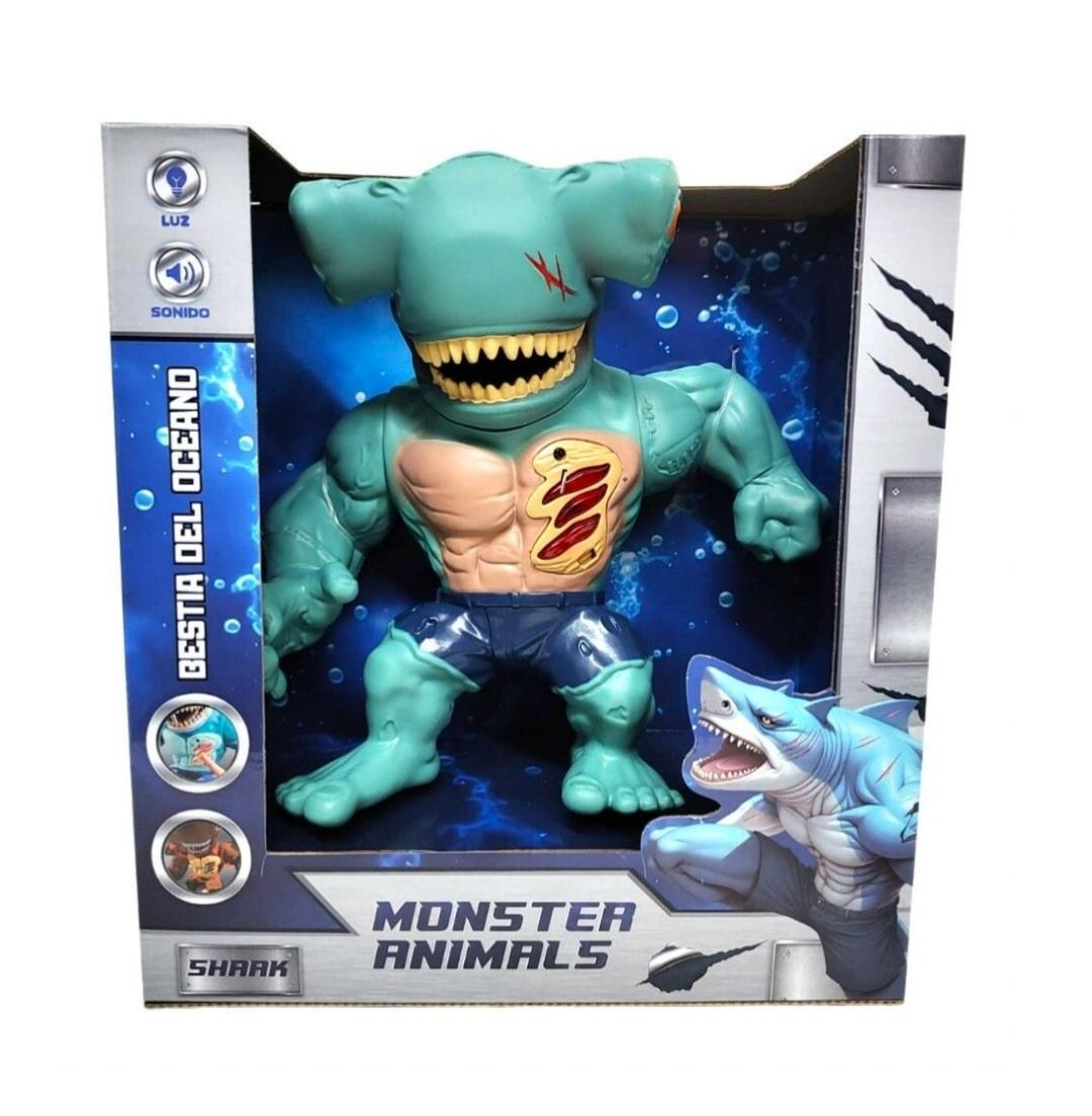 SB.MONSTER ANIMAL 56147 C/LUZ Y SONIDO E/CAJAARTICULADO TIBURON MARTILLO