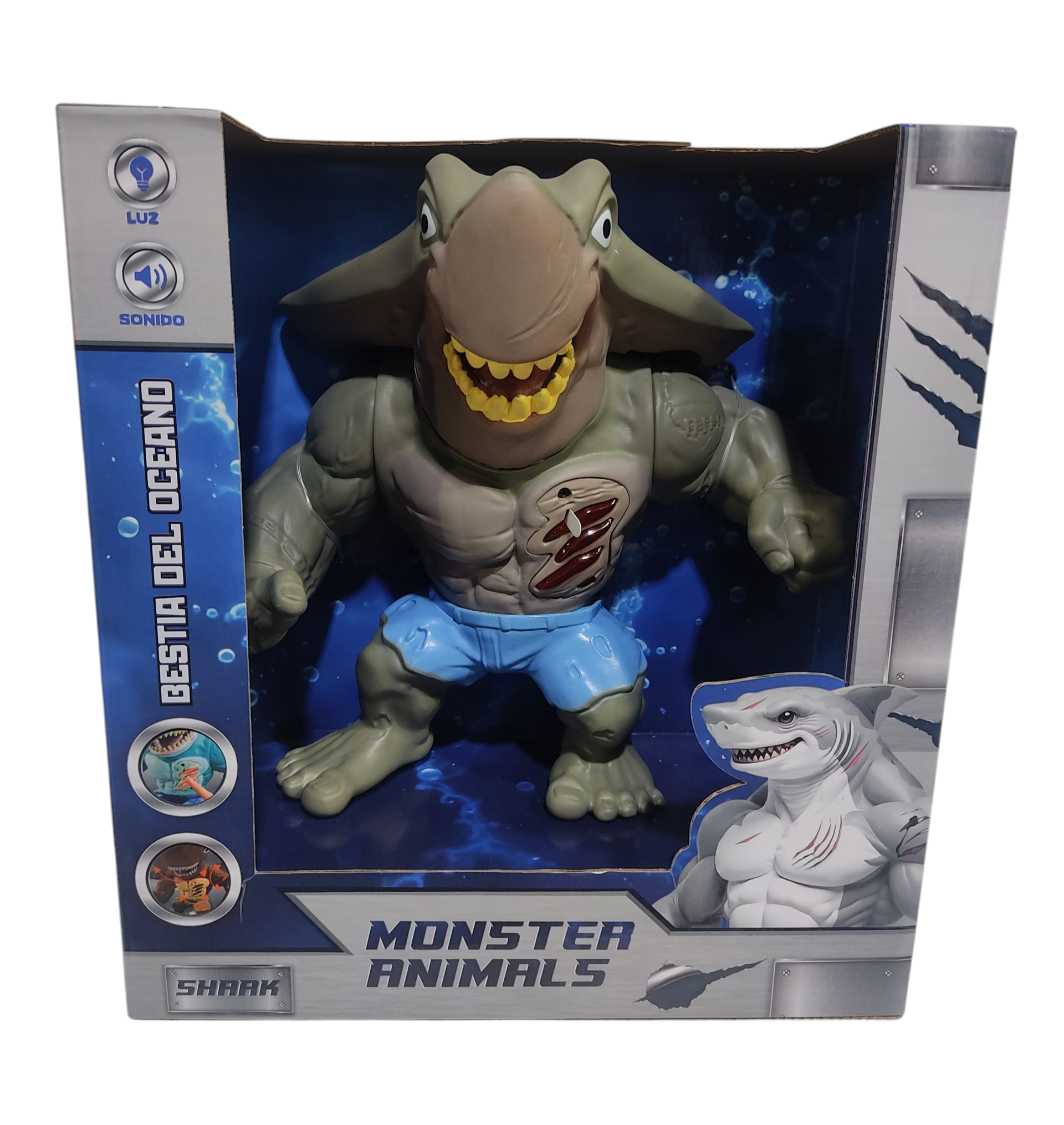 SB.MONSTER ANIMAL 56148 C/LUZ Y SONIDO E/CAJA ARTICULADO TIBURON