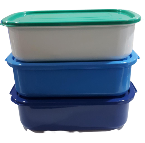 ARCO IRIS TUPPERS 2L.RECTANGULAR 27X16X8.5CM  PLASTICO TUPERS ORGANIZADORES VARIOS COLORES
