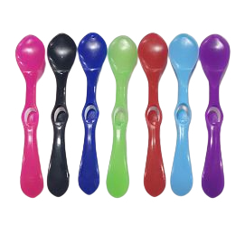 ARI CUCHARITAS PLASTICAS COLORES C/SOPORTE   X1 VARIOS COLORES CUCHARAS
