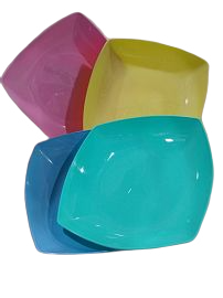 PLASTIMAS PLATOS HONDO CUAD.20X20CM          -M1019-