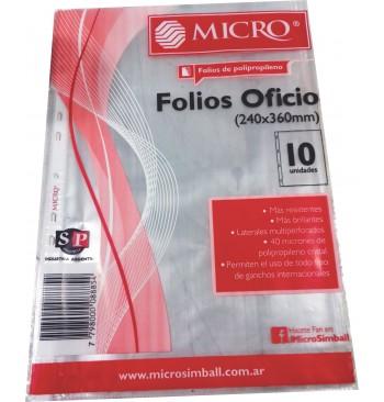 MICRO FOLIO X10 OFICIO-854-0120040010        FOLIOS