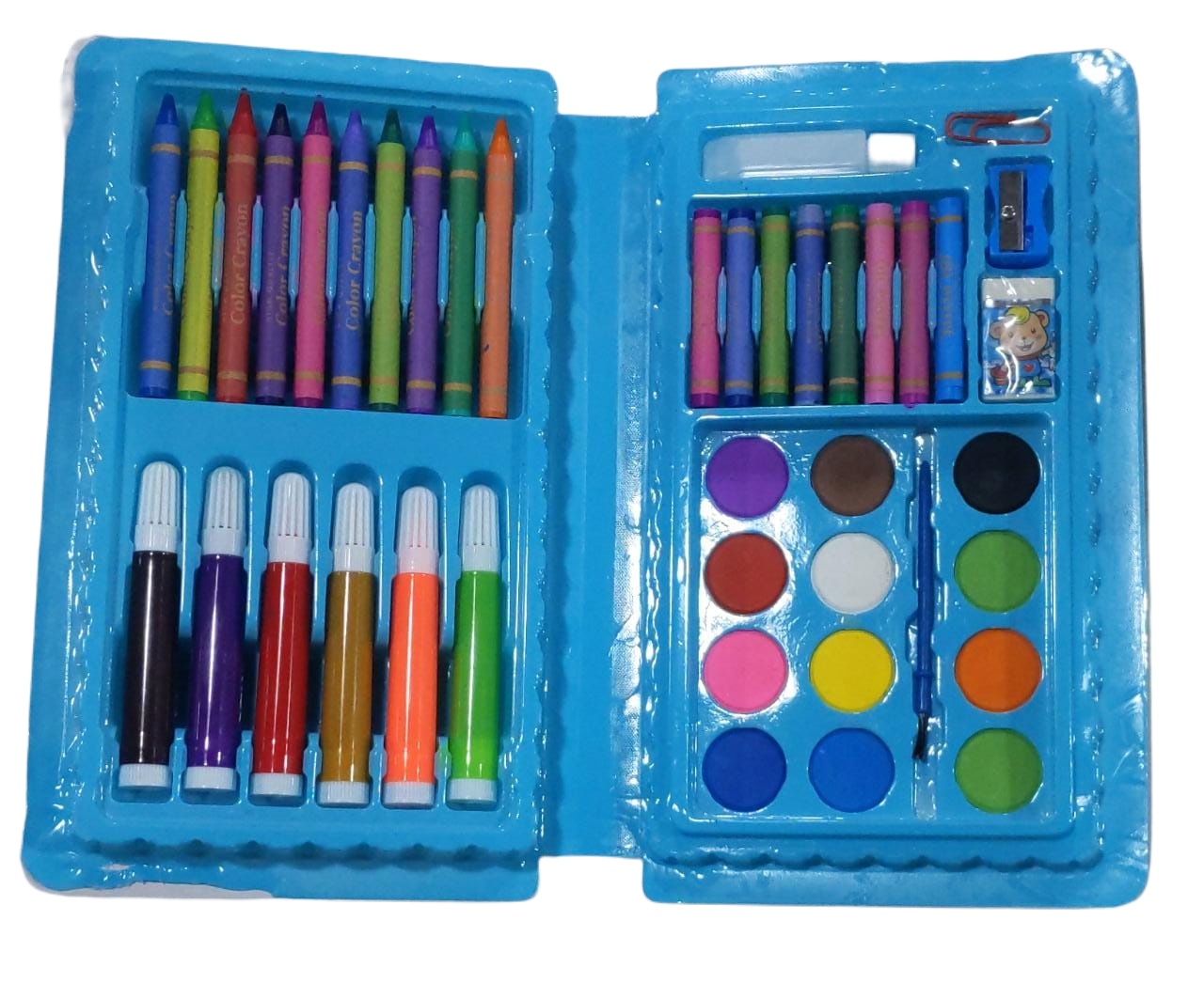 RENA.VALIJAS ESCOLAR 42 PCS IL0147 SET COMPLETO LAPICES COLORES FIBRAS UTILES ESCOLARES