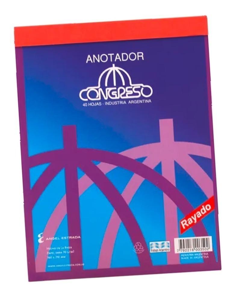 ANOTADOR CONGRESO 40HJ. 16X21CM 501001       ANOTADORES LIBRETAS