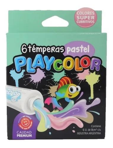 PLAYCOLOR TEMPERAS X6 PASTEL 8CC-1172-