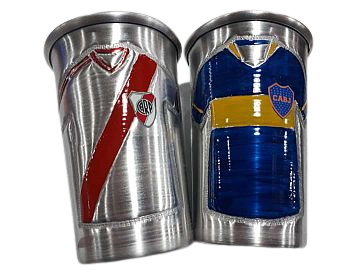 ALE.VASOS 1L ALUMINIO CINCELADOS 16CM CAMISETA PINTADOS GDE 1L