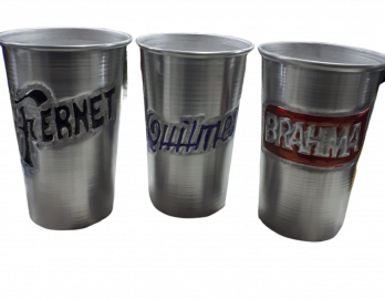 ALE.VASOS 1L ALUMINIO CINCELADOS 16CM MARCAS PINTADOS
