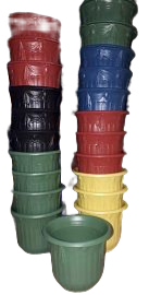MACETAS G HOLANDESA DIAM.16X12ALT.CM P.COLGARVERDE-NEGRO-VIOLETA-MARRON-AZUL N.16