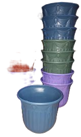MACETAS G HOLANDESA DIAM.21X17ALT.CM         VERDE-NEGRO-VIOLETA-MARRON-AZUL N.21