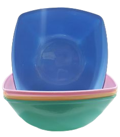 PLASTIMAS ENSALADERAS CUAD. 20X10CM 2.5LT    M1067 / 1071
