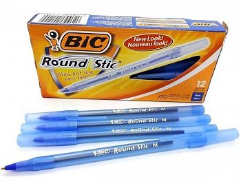 BIC BIROMES X12 BIC AZUL ROUND STIC CAJA