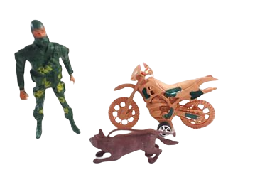 PACO.JUEGOS DE SOLDADOS + MOTOS E/BOL.15X15CMMILITARES BA-01838