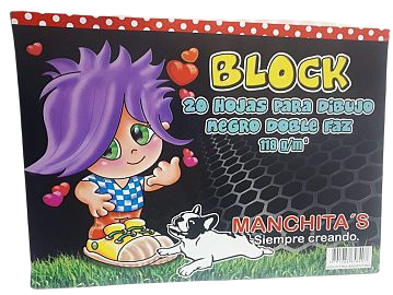 MAXI.MANCHITA BLOCK N5 NEGRO 20 HJS 32X23CM