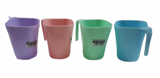 MIS JARROS 400CC -005- C/ONDAS JARRITOS      PLASTICOS PLASTICAS ALTO 10 DIAM 8CM