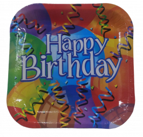 KK PLATOS CUMPLEAñOS X10U 039877 18X18CM     CARTON