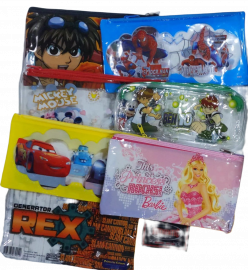 CARTUCHERAS-CANOGTV-GDE.1CIERRE 20CM         CANOPLAS SURTIDO VARIOS MOTIVOS CARTUCHERAS