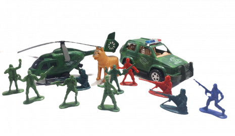 KK JEEP+HELICOPTEROS+SOLDADOS E/B.SD9901     PK4454 MILITAR