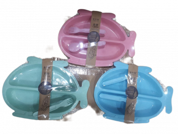 KK PLATOS 4 DIVISIONES 230381 PLASTICOS      CUBIERTOS TENEDORES CUCHARAS CUCHILLOS P/BEBE