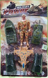 KK SOLDADOS + TANQUE + AVIONES MILITAR E/BL  SD22710 30X19CM