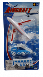 SB.AVIONES A FRICCION 50278 +2 VEHICULOS E/BL 15X28CM