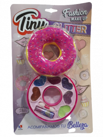 SB.MAQUILLAJES GLITTER DONAS 3053 31X19X3CM  LABIAL SOMBRAS PINCEL