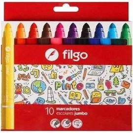 FILGO MARCADORES JUMBO GRUESO X10 COLORES    CMJ-E 10-SUR